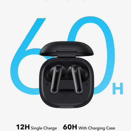 Soundcore P40i by Anker, Noise Cancelling Wireless Earbuds, Adaptive Noise Cancelling to Environments, Heavy Bass, 60H Playtime