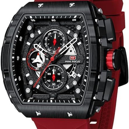 MF MINI FOCUS Men's Watch Fashion Tonneau Wrist Watches