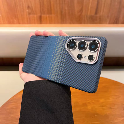 New Carbon Fiber Texture Magnetic Phone Case With Metal Lens Frame Slim Matte Hard PC Protective Back Cover