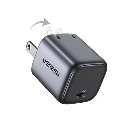 UGREEN 30W USB C Charger for iPhone 17, Nexode Foldable GaN PPS Compact Fast Wall Charger Block, USB-C Power Adapter for iPhone 17/16/15/14, Galaxy S25/S24/S23/S22 (Black)