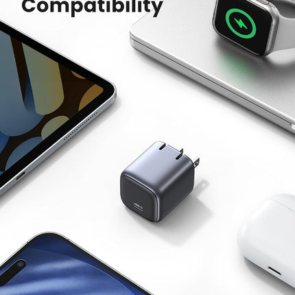 UGREEN 30W USB C Charger for iPhone 17, Nexode Foldable GaN PPS Compact Fast Wall Charger Block, USB-C Power Adapter for iPhone 17/16/15/14, Galaxy S25/S24/S23/S22 (Black)