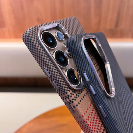 New Carbon Fiber Texture Magnetic Phone Case With Metal Lens Frame Slim Matte Hard PC Protective Back Cover