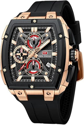 MF MINI FOCUS Men's Watch Fashion Tonneau Wrist Watches