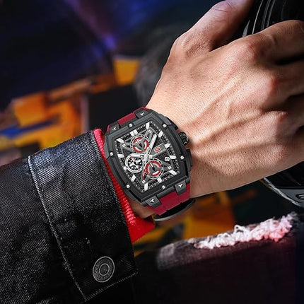 MF MINI FOCUS Men's Watch Fashion Tonneau Wrist Watches