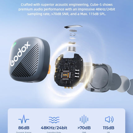 GODOX Cube-SC Kit2 Wireless Lavalier Microphones