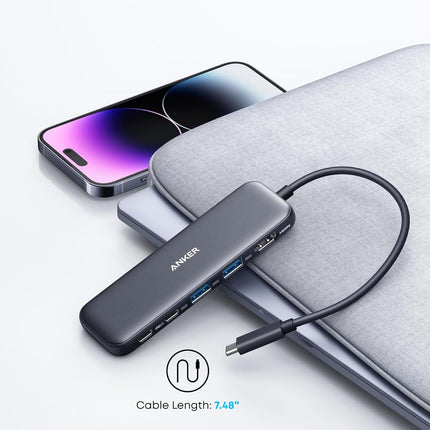 ExampAnker USB C Hub, 5-in-1 USBC to HDMI Splitter with 4K Display, 1 x Powered USB-C 5Gbps & 2×Powered USB-A 3.0 5Gbps Data Ports for MacBook Pro, MacBook Air, Dell and Morele product