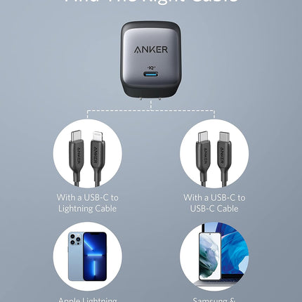 Anker Nano USB C Charger,65W GaN II PPS Fast Compact Foldable Charger for MacBook Pro, Galaxy, Dell, iPhone 17/16, iPad Pro, and More