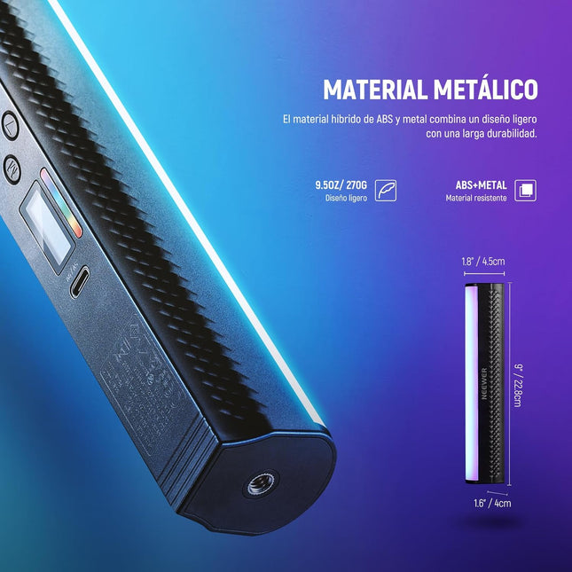 NEEWER RGB Light Wand with APP Control, Magnetic Handheld Photography Video Light Stick,2500K~8500K Dimmable CRI95+ Full Color LED Tube Bar